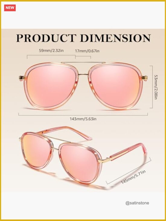Tangle-Free Aviator Sunglasses with Polarized UV400 Protection main image 5